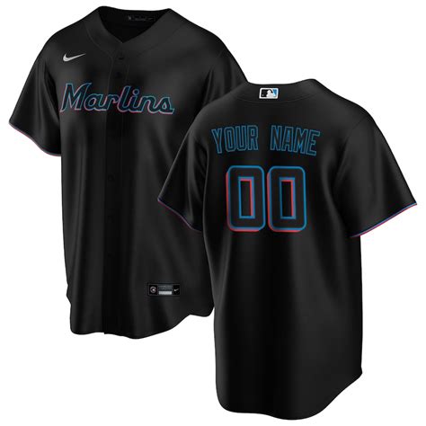 men's miami marlins nike black alternate replica team jersey|Miami Marlins Jersey, Marlins Baseball Jerseys, Uniforms .